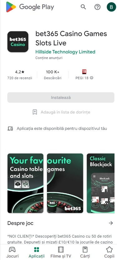 bet365 casino android 2023
