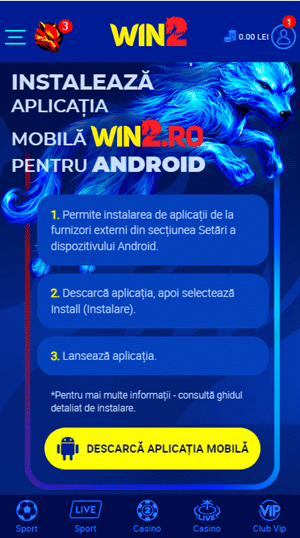 win2 aplicatie android