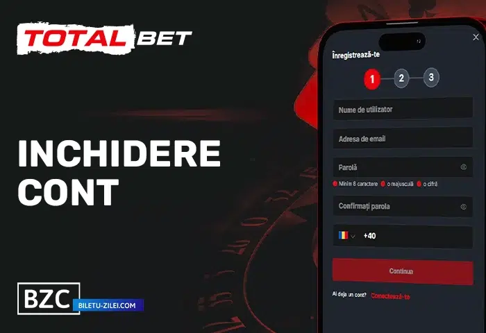 totalbet închidere cont
